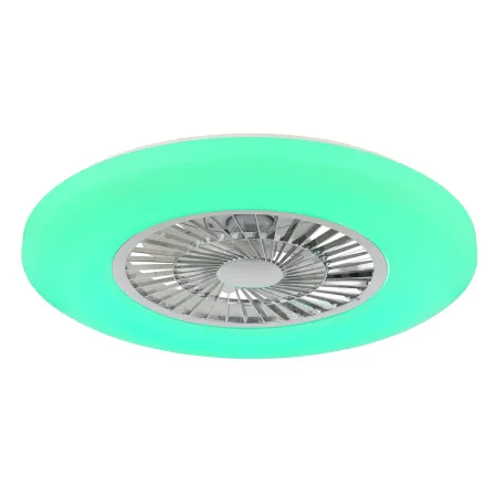 Ventilatore da Soffitto con Argento Bianco 60 cm LED RGB Telecomando