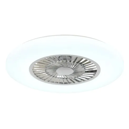Ventilatore da Soffitto con Argento Bianco 60 cm LED RGB Telecomando