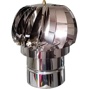 Camino Eolico Turbina Acciaio Inox 15 cm Aspiratore Comignolo Girevole