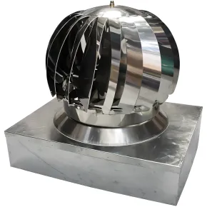 Camino Eolico Turbina Acciaio Inox 32x42 Aspiratore Comignolo Girevole