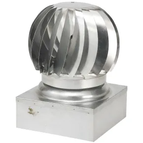 Camino Eolico Turbina Acciaio Inox 32x32 Aspiratore Comignolo Girevole