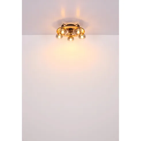 Ventilatore Soffitto con Luce 5 Bracci E27 3 Pale Nero Effetto Legno