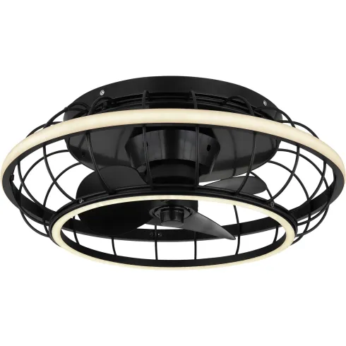 Ventilatore Soffitto con Luce Doppio LED Dimmerabile Nero Opale
