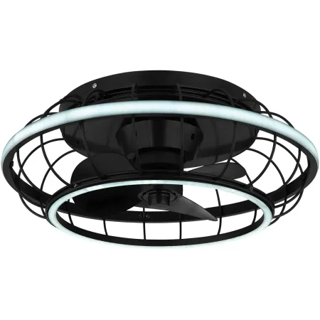 Ventilatore Soffitto con Luce Doppio LED Dimmerabile Nero Opale