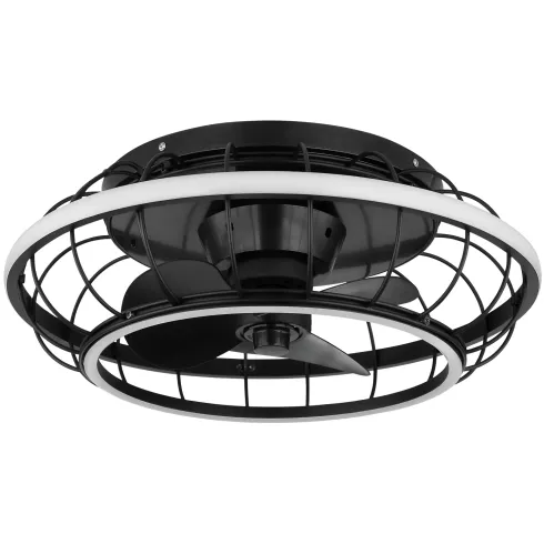 Ventilatore Soffitto con Luce Doppio LED Dimmerabile Nero Opale