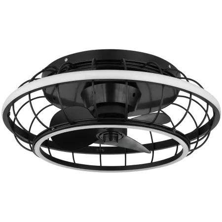 Ventilatore Soffitto con Luce Doppio LED Dimmerabile Nero Opale