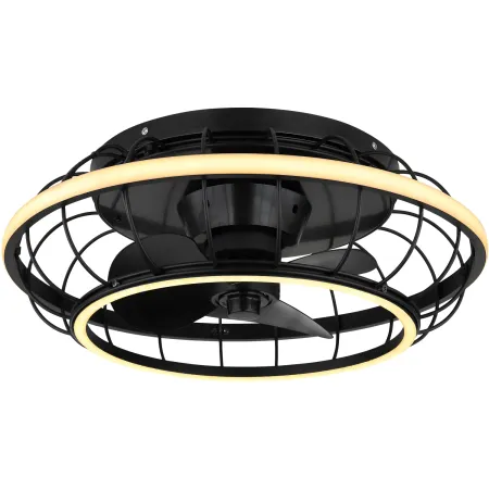 Ventilatore Soffitto con Luce Doppio LED Dimmerabile Nero Opale