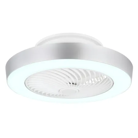 Ventilatore Soffitto con Luce LED Dimmerabile Bianco Grigio Telecomando