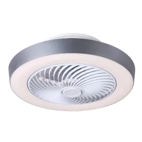 Ventilatore Soffitto con Luce LED Dimmerabile Bianco Grigio Telecomando