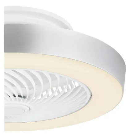 Ventilatore Soffitto con Luce LED Dimmerabile Bianco Grigio Telecomando
