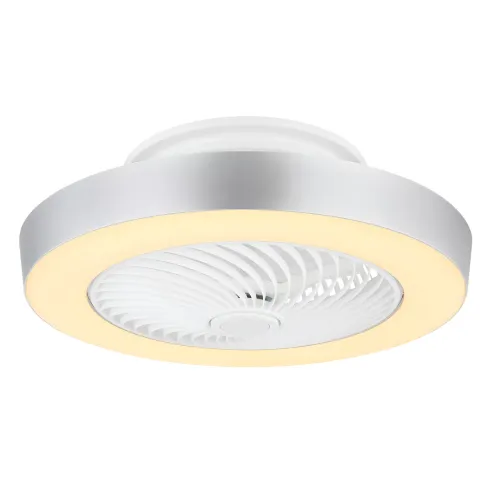 Ventilatore Soffitto con Luce LED Dimmerabile Bianco Grigio Telecomando