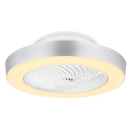 Ventilatore Soffitto con Luce LED Dimmerabile Bianco Grigio Telecomando