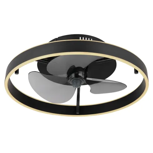 Ventilatore da Soffitto con Luce LED Dimmerabile Nero Opale Telecomando