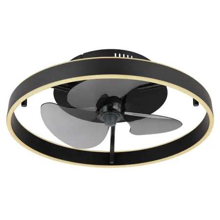 Ventilatore da Soffitto con Luce LED Dimmerabile Nero Opale Telecomando