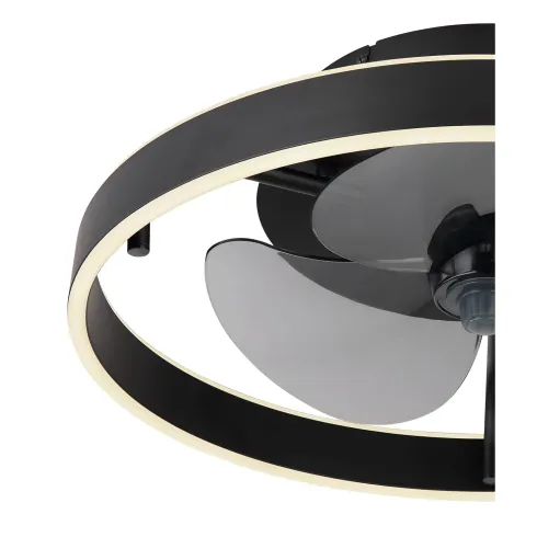 Ventilatore da Soffitto con Luce LED Dimmerabile Nero Opale Telecomando