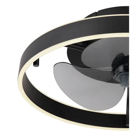 Ventilatore da Soffitto con Luce LED Dimmerabile Nero Opale Telecomando
