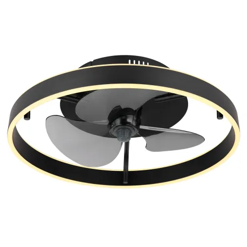 Ventilatore da Soffitto con Luce LED Dimmerabile Nero Opale Telecomando