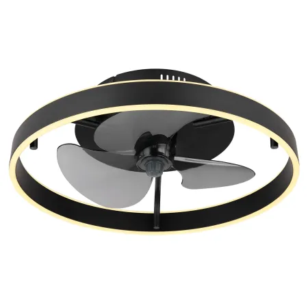 Ventilatore da Soffitto con Luce LED Dimmerabile Nero Opale Telecomando