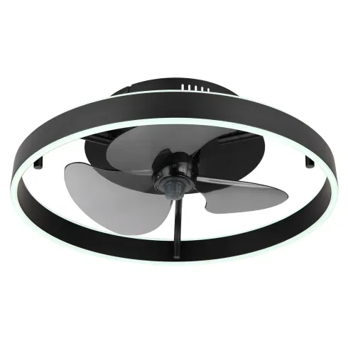 Ventilatore da Soffitto con Luce LED Dimmerabile Nero Opale Telecomando