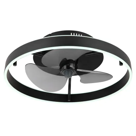 Ventilatore da Soffitto con Luce LED Dimmerabile Nero Opale Telecomando