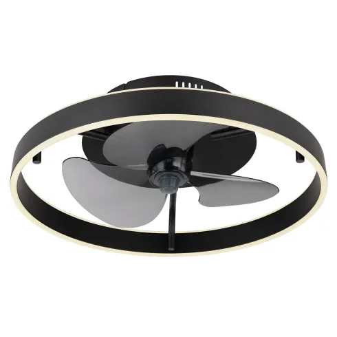Ventilatore da Soffitto con Luce LED Dimmerabile Nero Opale Telecomando