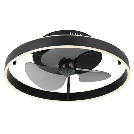 Ventilatore da Soffitto con Luce LED Dimmerabile Nero Opale Telecomando