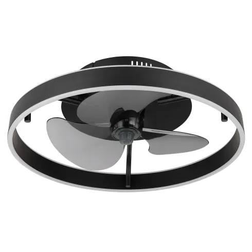Ventilatore da Soffitto con Luce LED Dimmerabile Nero Opale Telecomando