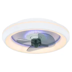 Ventilatore Soffitto con Luce Notturna CCT Telecomando Dimmer Bianco