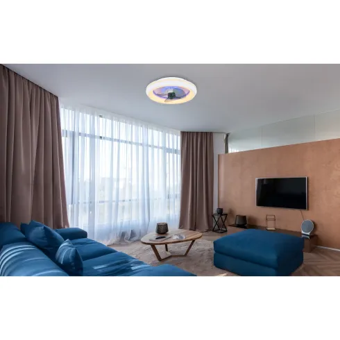 Ventilatore Soffitto con Luce Notturna CCT Telecomando Dimmer Bianco