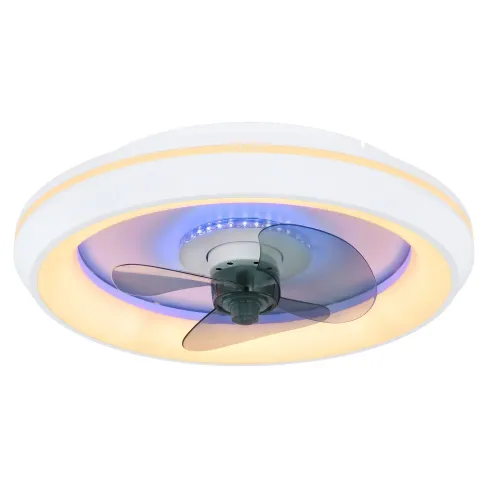 Ventilatore Soffitto con Luce Notturna CCT Telecomando Dimmer Bianco