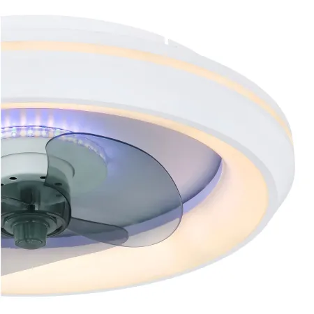 Ventilatore Soffitto con Luce Notturna CCT Telecomando Dimmer Bianco