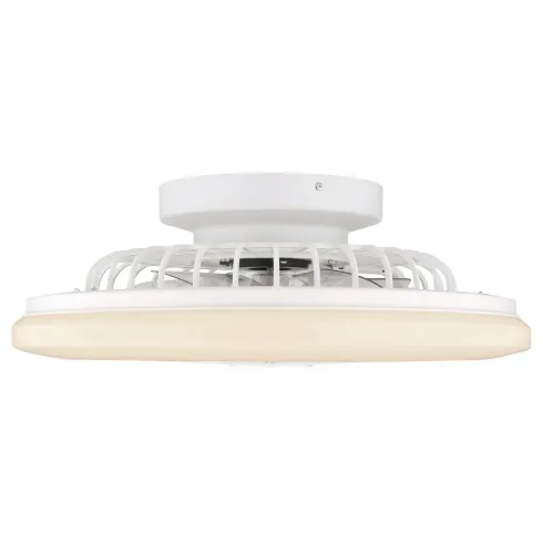 Ventilatore da Soffitto con Luce in Metallo Bianco 50 cm Telecomando