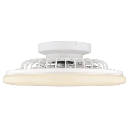 Ventilatore da Soffitto con Luce in Metallo Bianco 50 cm Telecomando