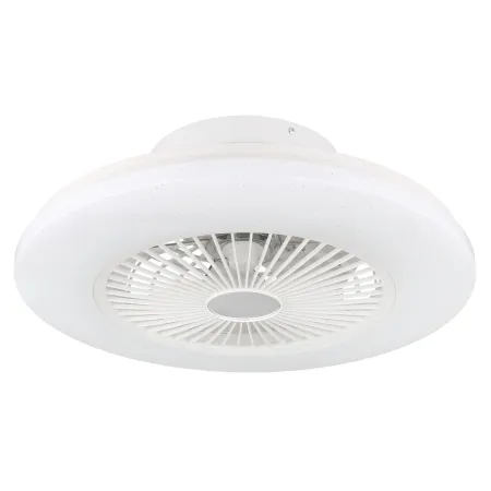 Ventilatore da Soffitto con Luce in Metallo Bianco 50 cm Telecomando