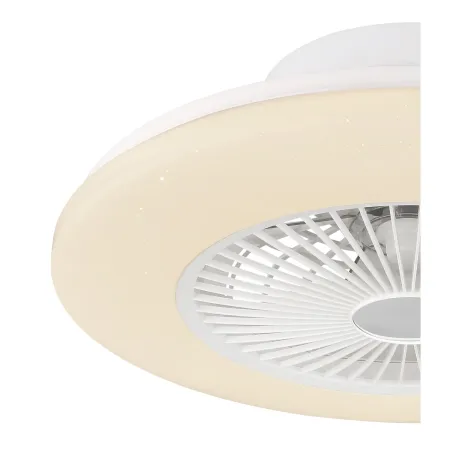 Ventilatore da Soffitto con Luce in Metallo Bianco 50 cm Telecomando