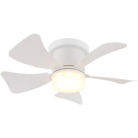 Ventilatore da Soffitto con Luce LED CCT Regolabile Bianco 5 Pale