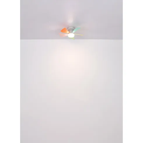 Ventilatore da Soffitto con Luce CCT Regolabile Bianco 5 Pale Colorate