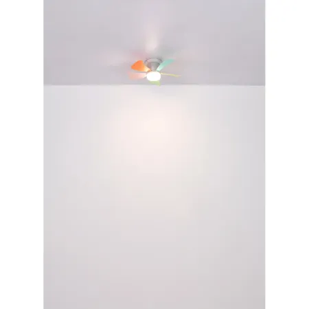 Ventilatore da Soffitto con Luce CCT Regolabile Bianco 5 Pale Colorate