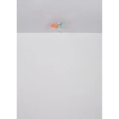 Ventilatore da Soffitto con Luce CCT Regolabile Bianco 5 Pale Colorate
