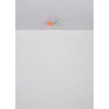 Ventilatore da Soffitto con Luce CCT Regolabile Bianco 5 Pale Colorate
