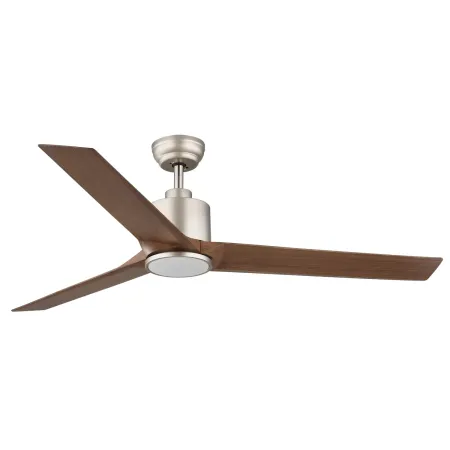 Ventilatore Soffitto con Luce Dimmerabile Grigio 3 Pale Effetto Legno