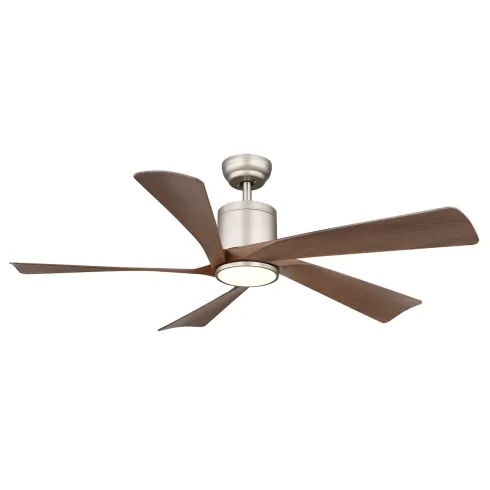 Ventilatore Soffitto con Luce Dimmerabile Grigio 5 Pale Effetto Legno
