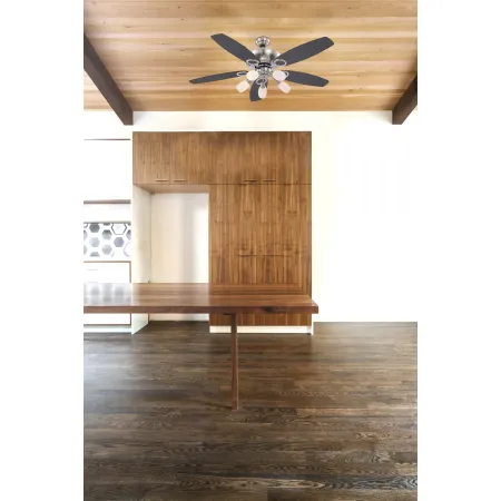 Ventilatore da Soffitto con 5 Luci 5 Pale Reversibili Faggio Grafite