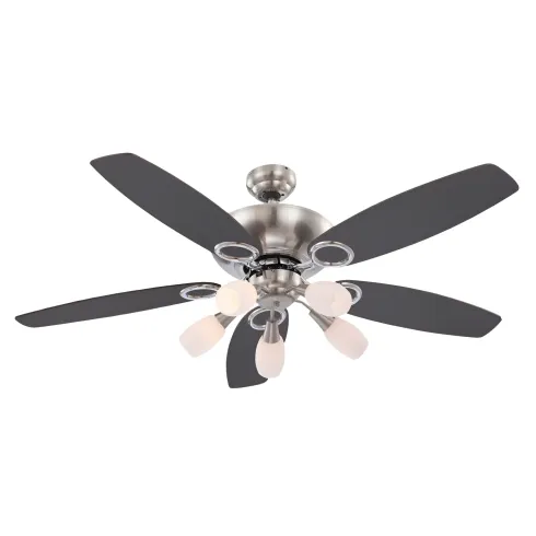 Ventilatore da Soffitto con 5 Luci 5 Pale Reversibili Faggio Grafite