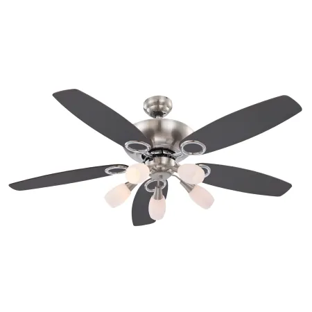 Ventilatore da Soffitto con 5 Luci 5 Pale Reversibili Faggio Grafite
