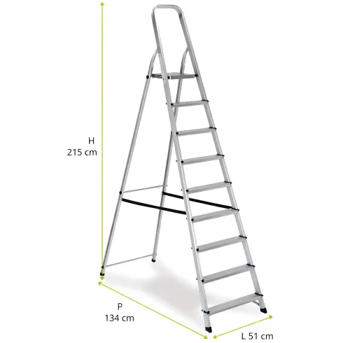 Scala in Alluminio 8 Gradini