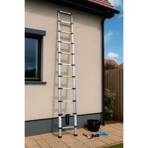 Scala Telescopica 10 Gradini Estensibile in Alluminio Scaletta Allungabile 290 | BricoShop24