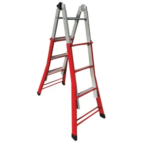 Scala Telescopica 4+4 Gradini Allungabile 3.7 mt Multiuso Scaletta Bricolage