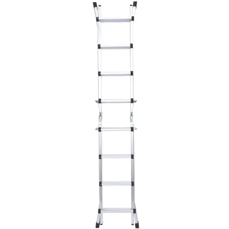 Scala 4+4 Gradini Allungabile 4.2 Multiuso Scaletta Zoppa Alluminio Telescopica