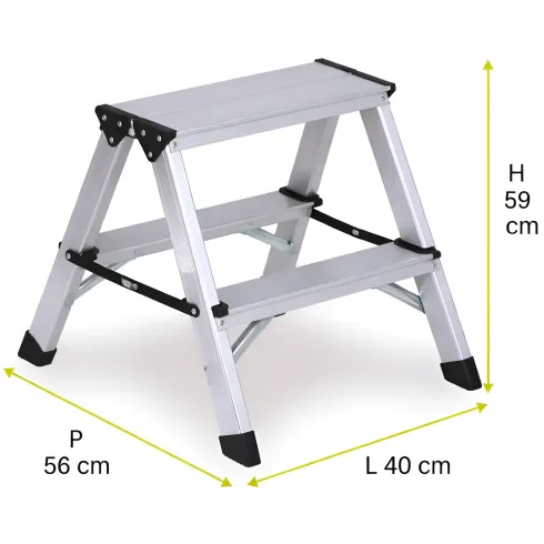 Sgabello in Alluminio Doppia Salita